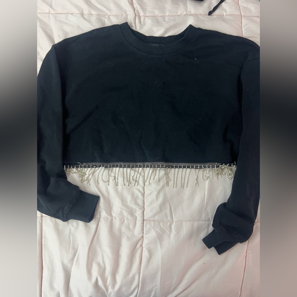 Cute open back sequin sweater